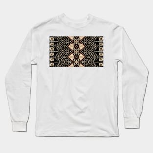 Fijian Tapa Cloth 38 by Hypersphere Long Sleeve T-Shirt